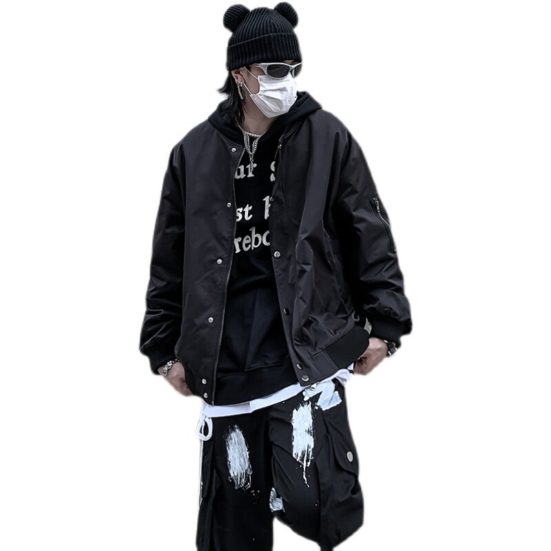 欧美简约炸街飞行夹克男潮牌街头痞帅宽松秋外套棒球服JK008-P58,男装夹克,星座308B-1
