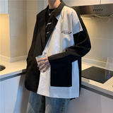 西装外套男高级设计感小众2023新款拼色西服上衣XZ06522-P55，男装夹克，星座308B-1