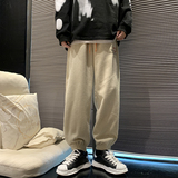 刺绣华夫格束脚休闲裤春季ins潮流宽松学生裤子K016-P38，男装休闲裤，星座308B-1