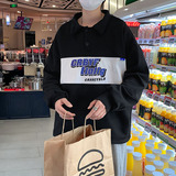 春季ins潮流慵懒风翻领卫衣情侣韩版宽松套头卫衣男PL0400-P35，男装Polo衫，星座308B-1