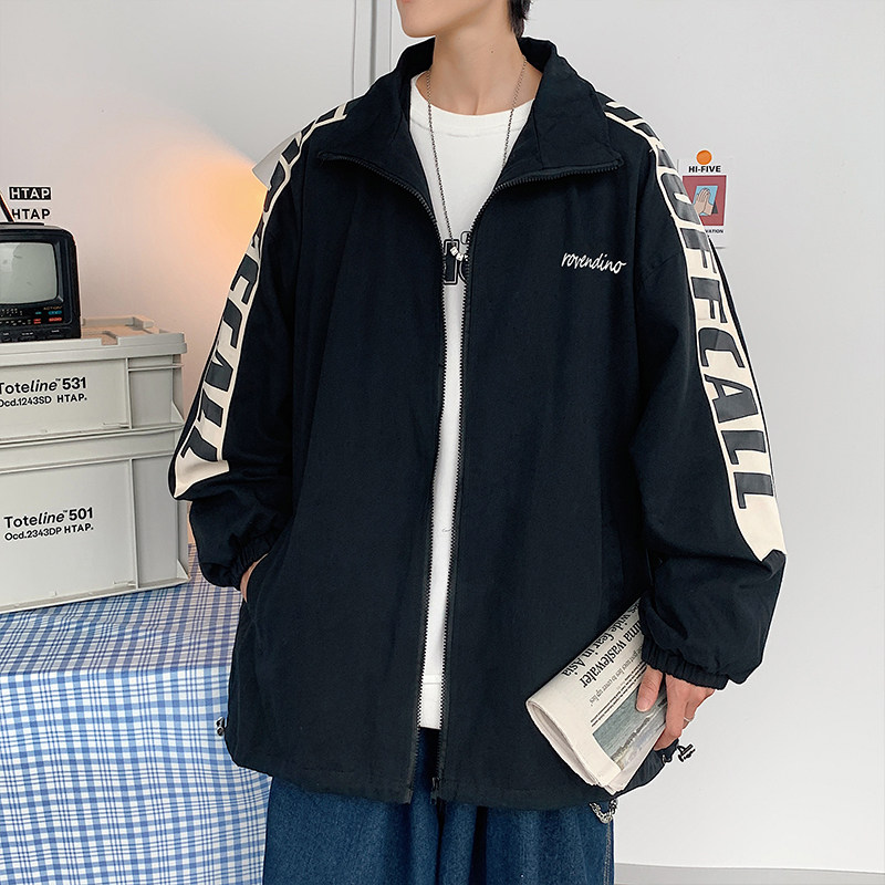 宽松外套男港风潮流ins衣服秋季潮牌夹克休闲上衣JK04110-P55,男装夹克,星座308B-1