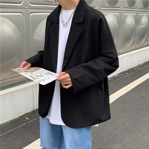 休闲西装外套男韩版宽松秋季男装小西服套装炸街dk制服XZ332-P50
