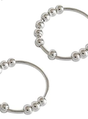 韩版镀s925银戒指INS简约几何