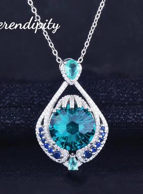 欧美高级感帕拉伊巴色吊坠璀璨