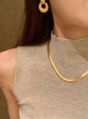 意大利进口编织男女蛇骨项链厚款