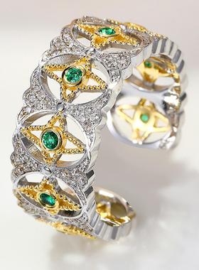 意大利复古双色金威尼斯泪绿钻