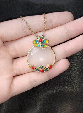 传承古法金镶玉工艺镶嵌天然玉髓