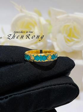 小众珐琅工艺花纹唯美设计感高级