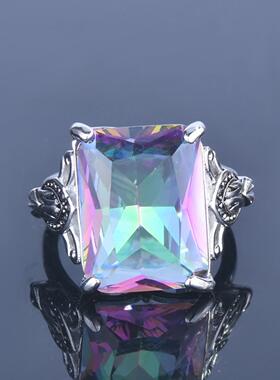 臻荣wish热卖七彩色托帕石方钻