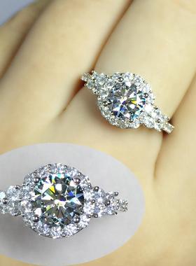 爆款仿美国进口D色莫桑石钻戒