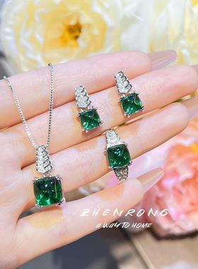 时尚奢华彩宝糖塔戒指高碳钻