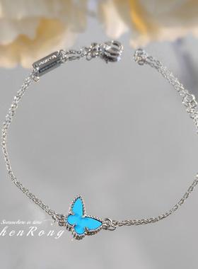 轻奢时尚蓝绿松石手链高级感百搭