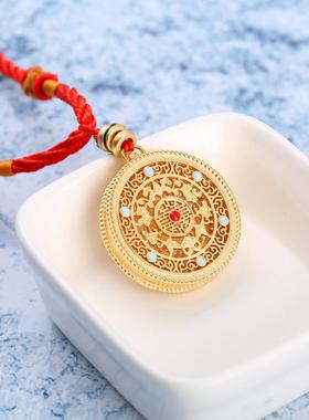 老挝砂金黄铜镀黄金花丝镶嵌