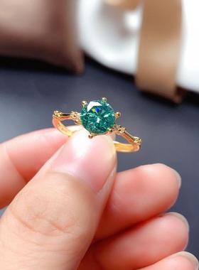 经典款仿马尔代夫蓝绿色莫桑石