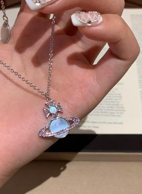 西大后薇薇安天然灰色贝母土星