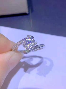快手爆款镶嵌1克拉仿真莫桑钻