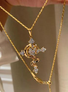 vintage中古马眼蛇形耳钉镶钻