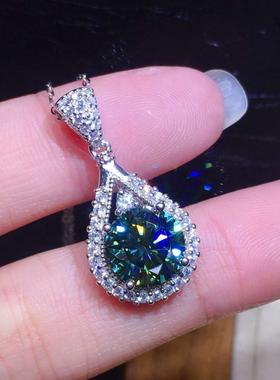 热卖新款仿马尔代夫蓝绿莫桑钻