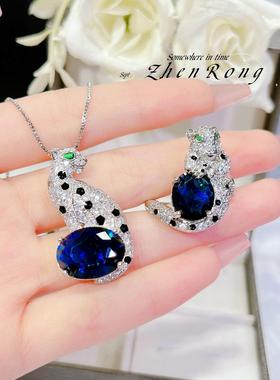 时尚轻奢高级感豹子锆石耳钉气质