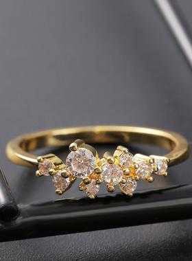 臻荣wish热卖新款镀18k黄金镶钻