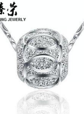 备货节女款锁骨链铜镀银运转珠