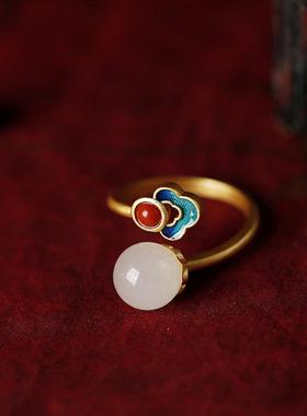 新品925纯银原创设计古法鎏金