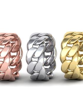 臻荣亚马逊热卖创意扭绳光面戒指