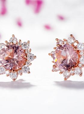 臻荣新款圣诞节海蓝色托帕石雪花