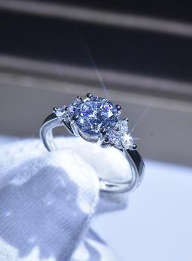 货源爆款镀pt950八心八箭锆石