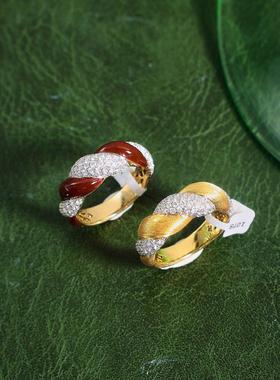 意大利织纹雕金拉丝工艺镀18K金