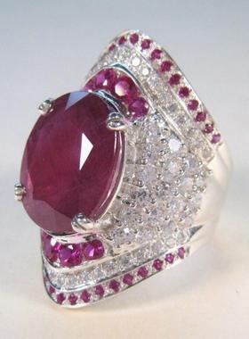 臻荣wish热卖镶嵌合成红宝石镀