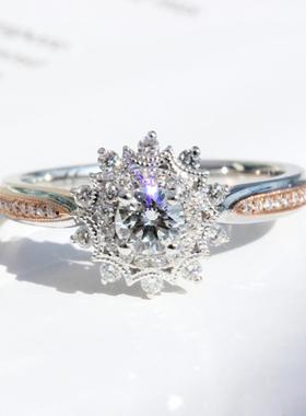 网红爆款双色电镀pt950铂金复古