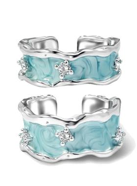 小王子与玫瑰花情侣戒指滴胶