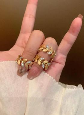 Vintage中古风精致拉丝复古金色