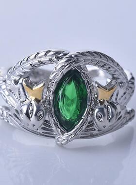 臻荣wish镀s925银霸气魔戒阿拉贡