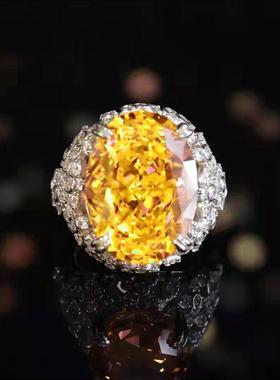 Tiktok新款高碳钻戒指欧美奢华