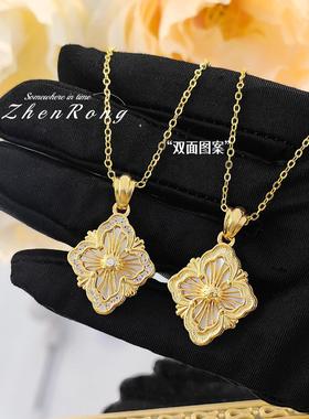 意大利拉丝工艺复古宫廷风四叶草