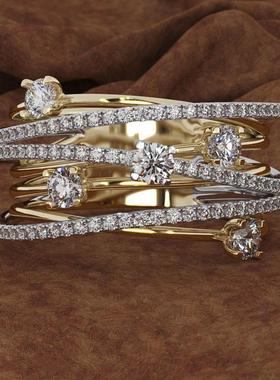 臻荣速卖通热卖新款闪钻微镶锆石