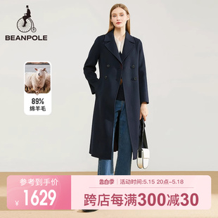 女气质长款 BEANPOLE滨波秋季 断码 收腰风衣型大衣休闲通勤