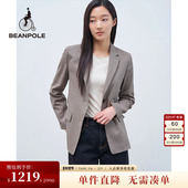 BEANPOLE滨波 外套 单西西装 女人字纹长袖 商务风休闲日常通勤时尚