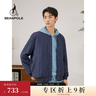 BEANPOLE滨波 纯色简约棒球领四边形棉服外套 男士