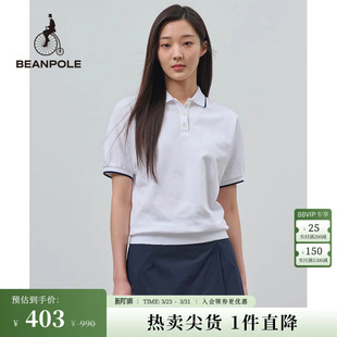 文艺风POLO衫 BEANPOLE滨波 短袖 女商务蝙蝠袖 T恤 新款