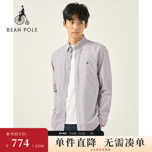 简约休闲长袖 青春活力时尚 BEANPOLE滨波2025秋冬男士 衬衫 新品