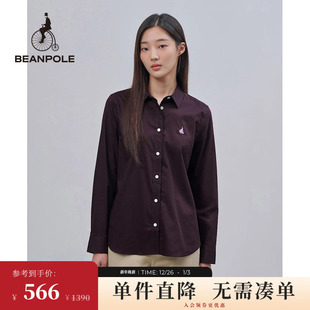 BEANPOLE滨波女士时尚 红色本命年新年战袍纯棉衬衫