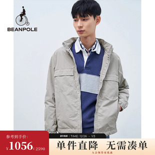 轻量型户外运动休闲简约连帽夹克外套 男士 BEANPOLE滨波 新款