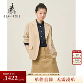 新品 BEANPOLE滨波 春夏女士休闲商务素色7分袖 单西西装 外套