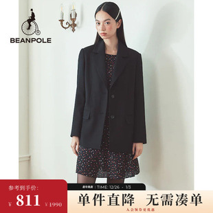 单西休闲西装 长袖 女士商务黑色行政宽松版 BEANPOLE滨波