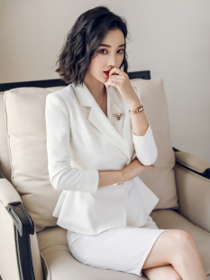 套装 气质OL时尚 小西装 艾尚臣职业装 工作服春秋装 女装 工装 女新款