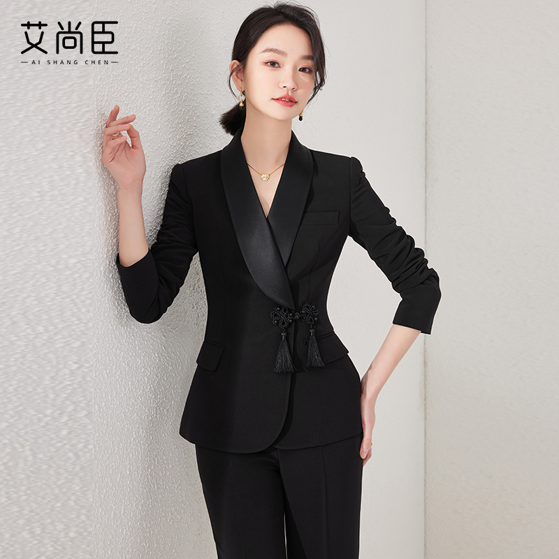 艾尚臣新中式西装套装女时尚气质
