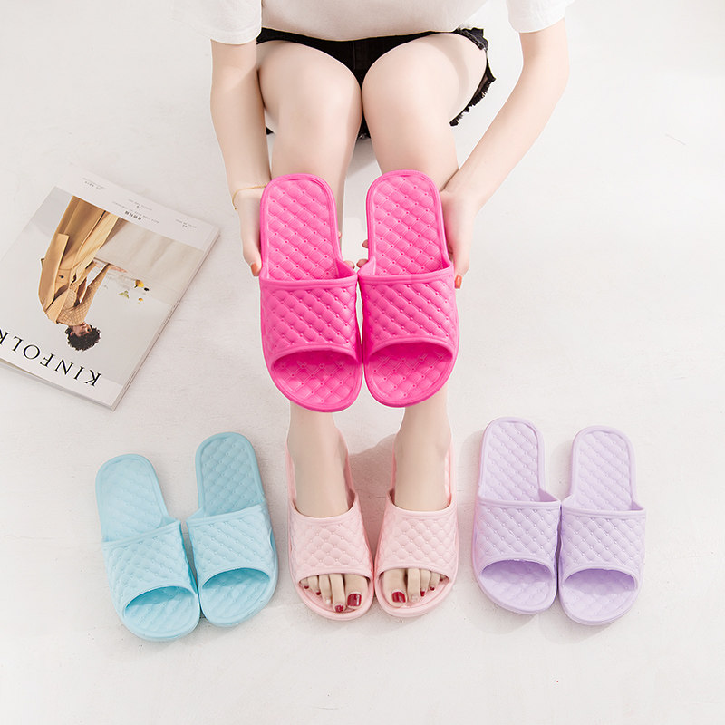 家居凉拖鞋女夏天室内情侣潮家用洗澡软底防滑防臭托鞋幸福陆正品